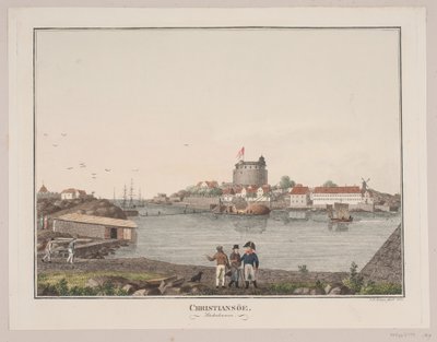 Christiansø. Södra hamnen av Søren L. Lange