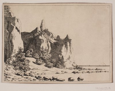 Sommerspiret, Møen. Utsikt från stranden av Søren L. Lange