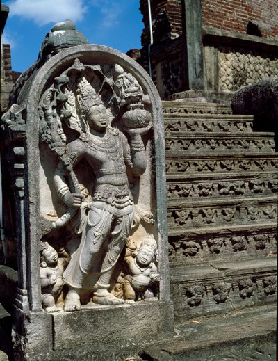 Ingången till det buddhistiska templet av Sri Lankan