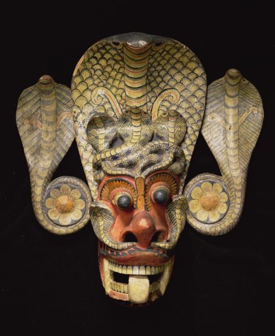 Sri Lankas mask (målat trä) av Sri Lankan School