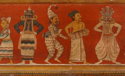 Väggmålning i bildhuset i Subodharama-templet, Dehiwala (väggmålning) av Sri Lankan School