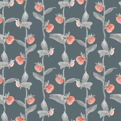 Dahlias koordinatmönster färgskala 1, 2020 (blyerts  digitalt) av Stacy Hsu