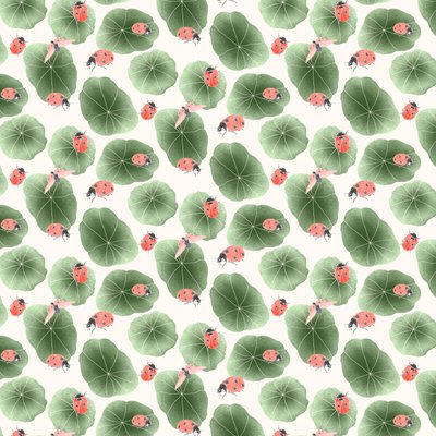 Nasturtium koordinatmönster färgskala 2, 2020 (grafitpenna  digital) av Stacy Hsu