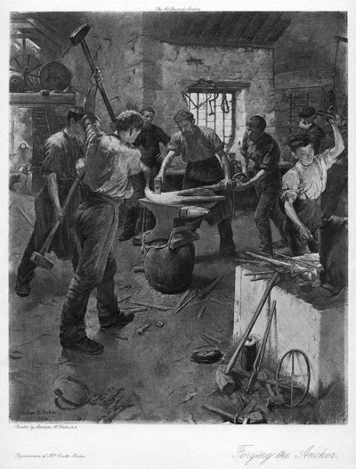 Forging the Anchor, 1900-talet. av Elizabeth Adela Stanhope Forbes