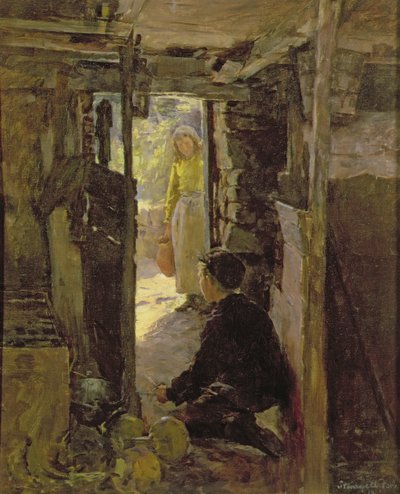 Vid stugdörren av Stanhope Alexander Forbes