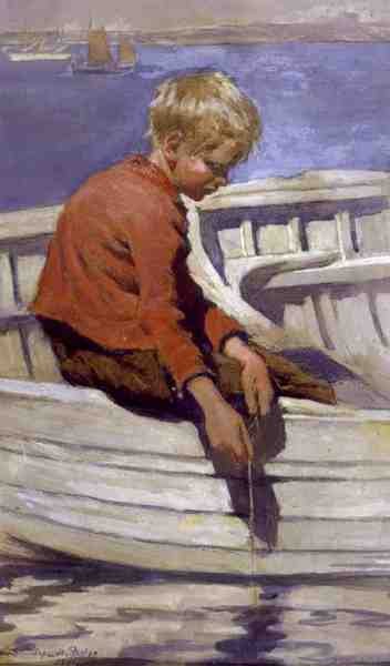 Pojke som fiskar av Stanhope Alexander Forbes
