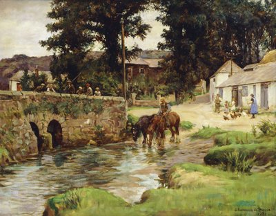 Vatna hästarna i byströmmen av Stanhope Alexander Forbes