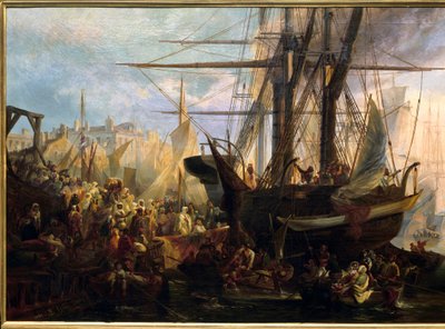 Embarking of Abd El Kader (Abd El-Kader, algerisk politiker och filosof av Stanislas Gorin
