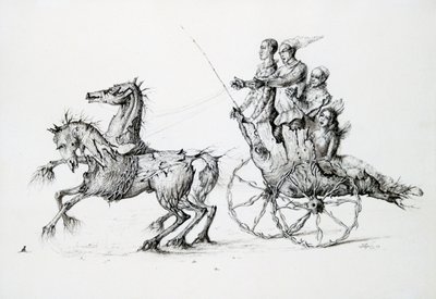Död i Barouche, c1850-1890 av Stanislas Lepine