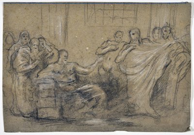 Forntida scenstudie (teckning) av Stanislas Torrents y de Amat