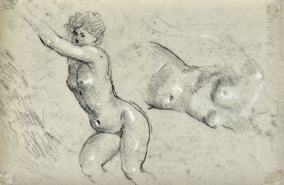 Studie av kvinnor (teckning) av Stanislas Torrents y de Amat