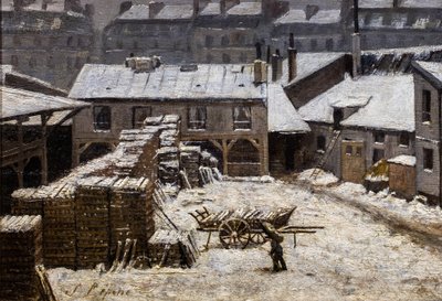 Snö i Paris av Stanislas Victor Edouard Lepine