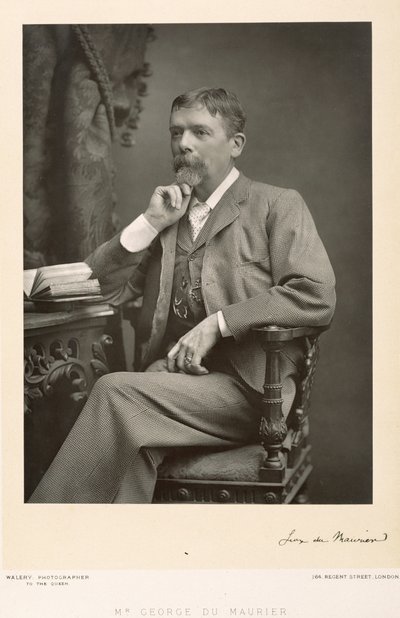 George du Maurier (1834-96), konstnär, serietecknare och romanförfattare, porträttfotografi av Stanislaus Walery