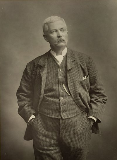 Sir Henry Morton Stanley (1841-1904), upptäcktsresande, porträttfotografi av Stanislaus Walery