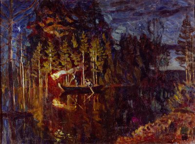 Nattspjutsfiske våren 1916 av Stanislav Julianovic Zukovskij