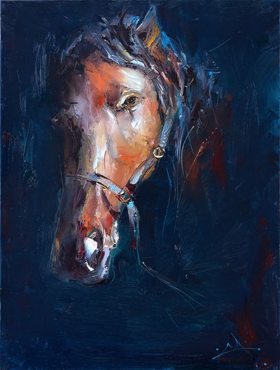 Porträtt av Dark Horse av Stanislav Lazarov