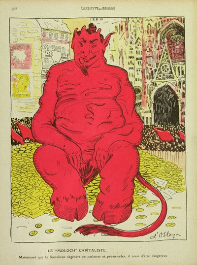 The Capitalist Moloch, från LAssiette au Beurre, 27 augusti 1910 av Stanislav Ostoja-Chrostovski