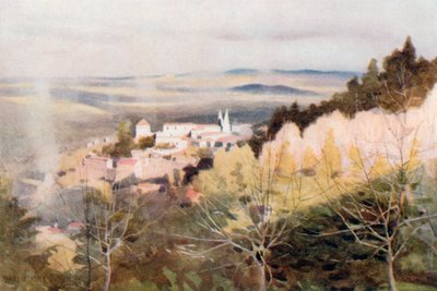 Cintra från bergen. Vinter (färglitografi) av Stanley Inchbold