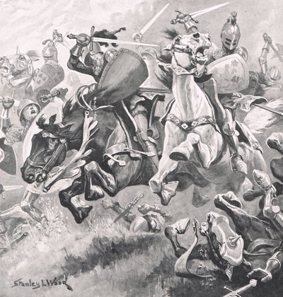Slaget vid Shrewsbury, 21 juli 1403, illustration från 