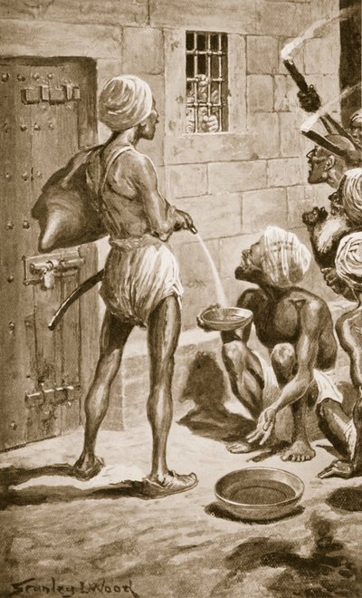 The Black Hole, Old Fort William, 18 juni, 1756, illustration från 