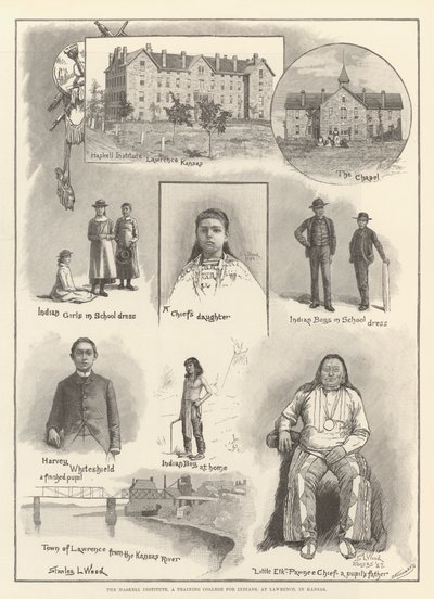 Haskell Institute, ett utbildningsinstitut för indianer, i Lawrence i Kansas. av Stanley L. Wood