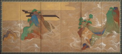 Vågor vid Matsushima, 1600-talet. av Sôtatsu