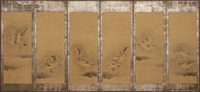 Vildgäss, Momoyama eller Edo-period, 1568-1640. av Sôtatsu