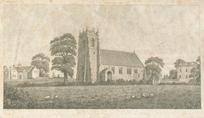 Adbaston Church: linje- och stipplegravyr, nd [c 1800] av Stebbing Shaw