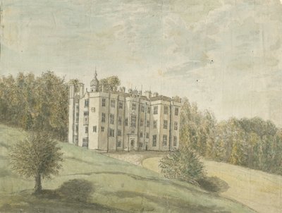Beaudesert Hall and Park: akvarellmålning, nd [1762-1802] av Stebbing Shaw