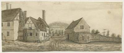 Burton-upon-Trent Abbey: akvarellmålning och [c 1795] av Stebbing Shaw