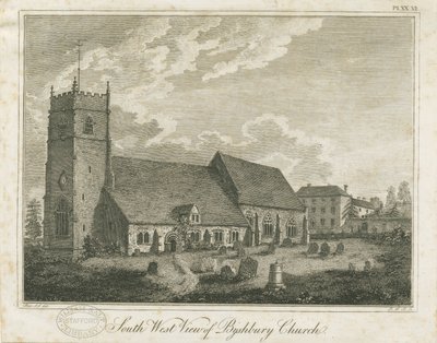 Bushbury Church: gravyr och [?1700-talet] av Stebbing Shaw