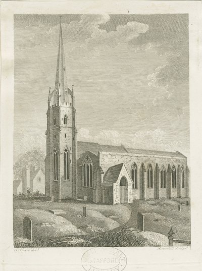 Clifton Campville Church: gravyr, nd [c 1790] (tryck) av Stebbing Shaw