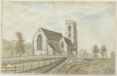 Colwich Church: akvarellmålning, nd [1762-1802] av Stebbing Shaw