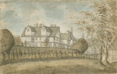 Eccleshall - Biana Hall: akvarellmålning, nd [1795] av Stebbing Shaw