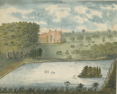 Freeford Hall: akvarellmålning, nd [1762-1802] av Stebbing Shaw