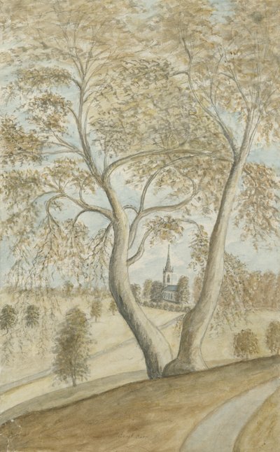 Great Barr Chapel: akvarellmålning, nd [1762-1802] av Stebbing Shaw