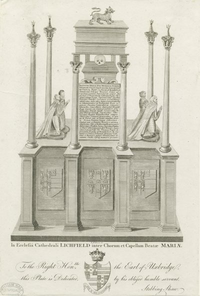 Lichfield Cathedral - Tomb of William Paget: gravyr, nd [1762-1798] (tryck) av Stebbing Shaw