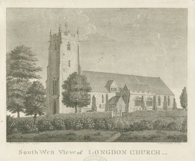 Longdon Church: gravyr av Stebbing Shaw