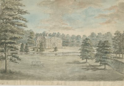 Lysways Hall: akvarellmålning, nd [1762-1802] av Stebbing Shaw