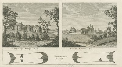 Mavesyn Ridware Hall - Gatehouse: gravyr, 1785 av Stebbing Shaw