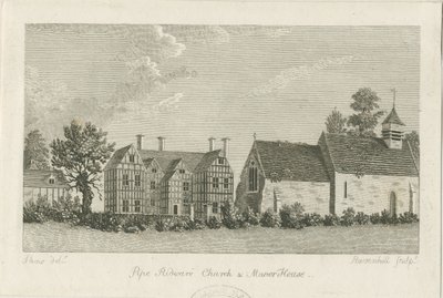 Pipe Ridware Church and Manor House: gravyr, nd [1762-1798] av Stebbing Shaw
