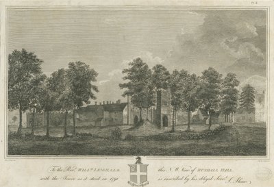 Rushall slott/hall: gravyr av Stebbing Shaw