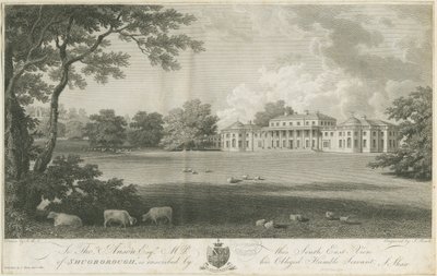Shugborough Hall: gravyr, nd [c 1802] (tryck) av Stebbing Shaw