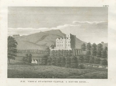 Stourton Castle och Kinver Edge: gravyr, nd [1799] (tryck) av Stebbing Shaw