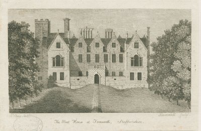 Tamworth - The Moat House: gravyr, nd [1762-1802] (tryck) av Stebbing Shaw