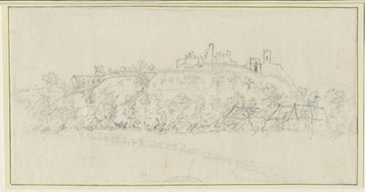 Tutbury Castle: blyertsteckning, nd [1762-1802] av Stebbing Shaw