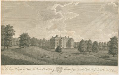 Wrottesley Hall: gravyr, nd [c 1798] (tryck) av Stebbing Shaw