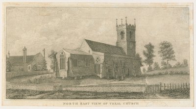 Yoxall Church: gravyr, nd [c 1798] (tryck) av Stebbing Shaw