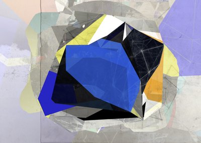 Abstrakt blå geometri av Stefan Fransson