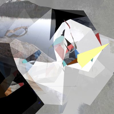 Geometrisk spegelbild i sjön av Stefan Fransson